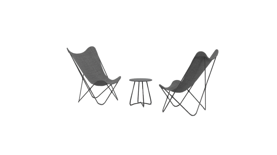 Stylish Modern Folding Chair 3D Model - Professional 3D Model Render 3