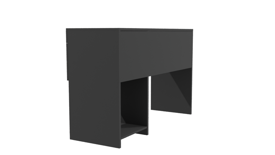 Stylish Minimalist Office Desk 3D Model - Professional 3D Model Render 3