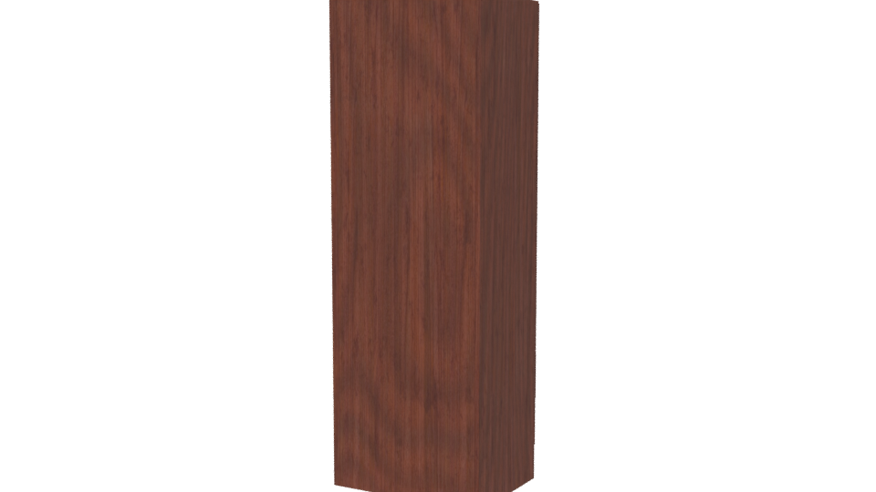 Sleek Wooden Wardrobe with Drawers 3D Model - Professional 3D Model Render 6