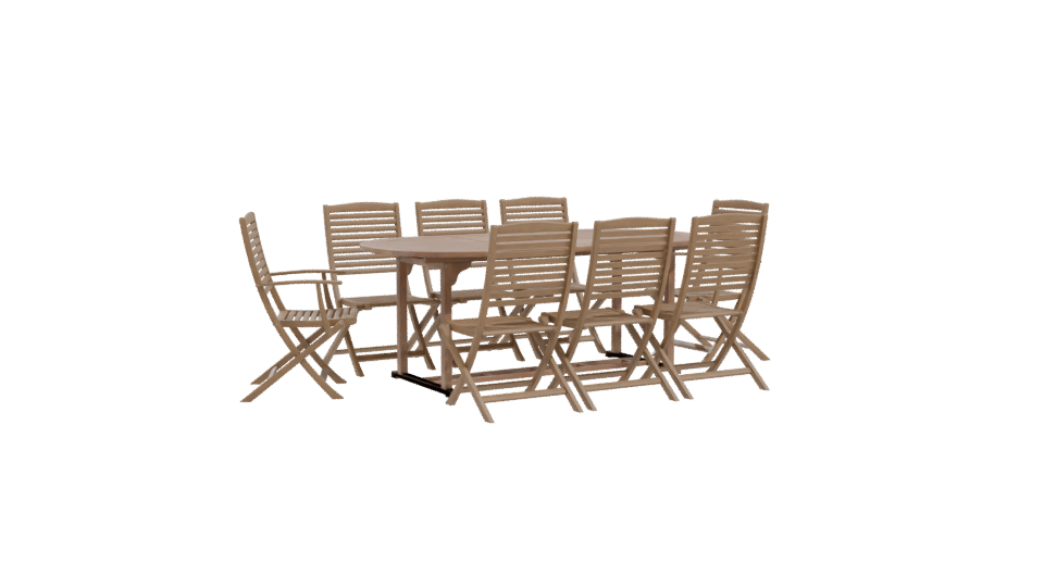 Stylish Outdoor Dining Set 3D - Professional 3D Model Render 10
