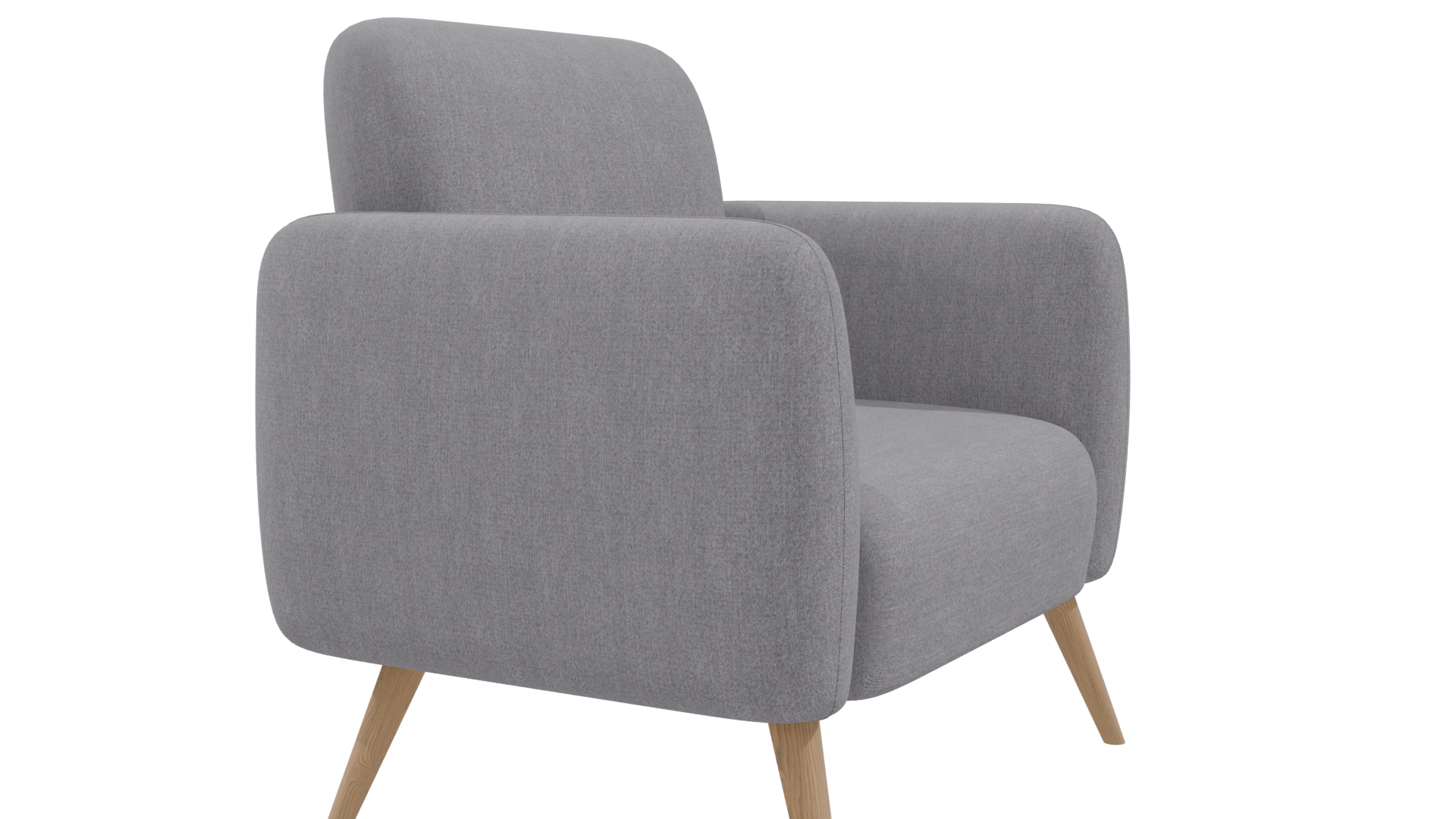 Stylish Modern Fabric Armchair 3D Model - Professional 3D Model Render 9