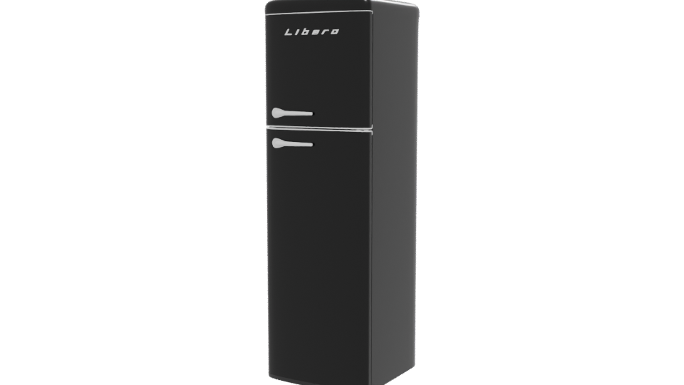 Stylish Retro Refrigerator 3D Model - Professional 3D Model Render 12
