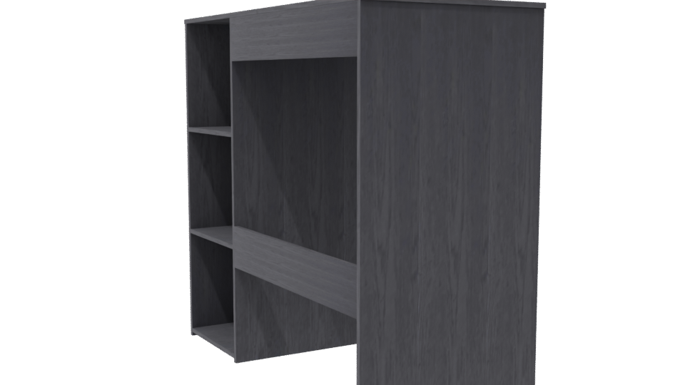 Contemporary Wooden Office Desk Model - Professional 3D Model Render 7