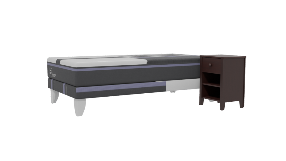 Modern Bed and Nightstand 3D - Professional 3D Model Render 13