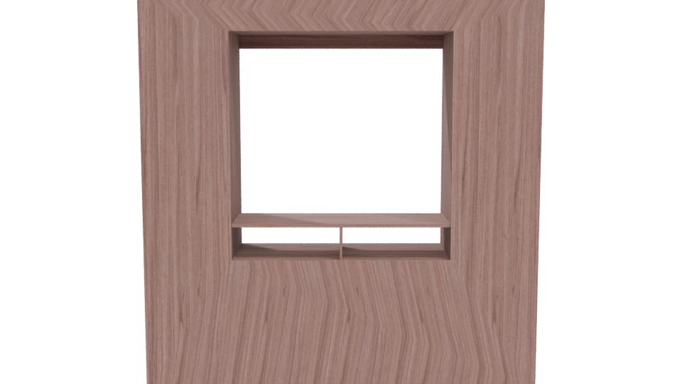 Stylish Modern Wooden Entertainment Center 3D Model - Professional 3D Model Render 5