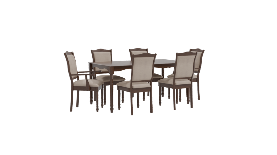 Lorca Dining Table Set 3D - Professional 3D Model Render 10
