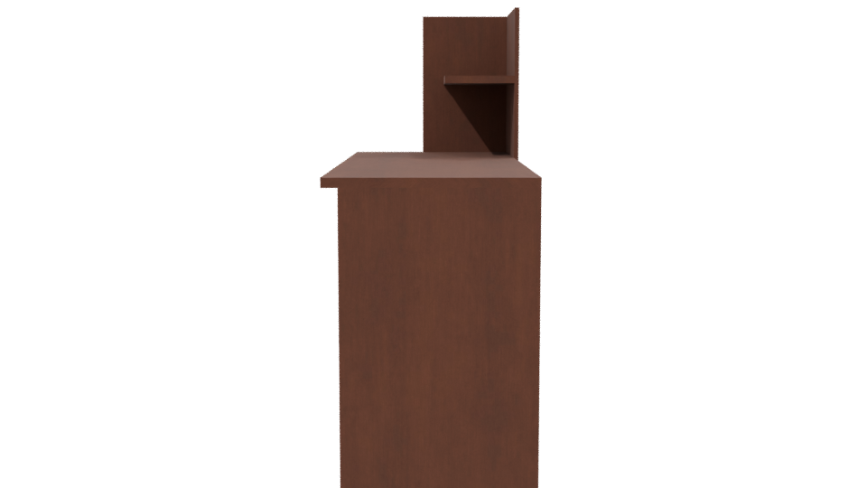 Stylish Wooden Desk Model 3D - Professional 3D Model Render 2