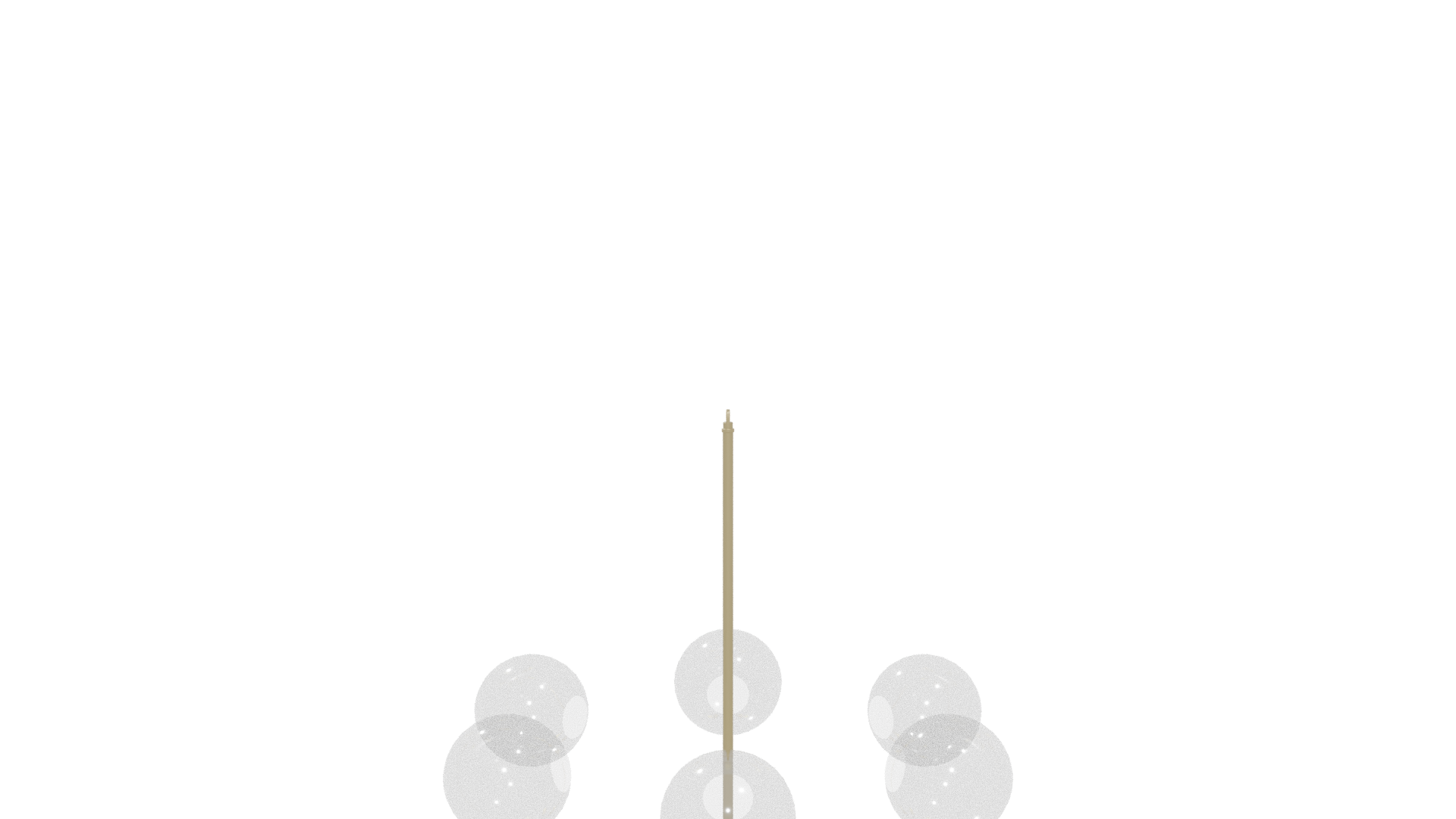 Elegant Modern Multi-Bulb Chandelier 3D Model - Professional 3D Model Render 5