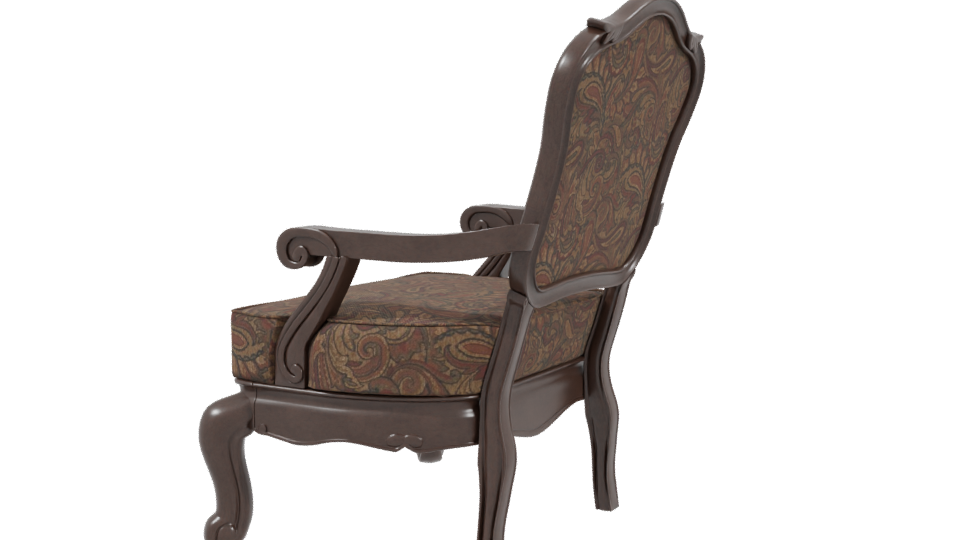 Vintage Upholstered Accent Chair 3D - Professional 3D Model Render 3