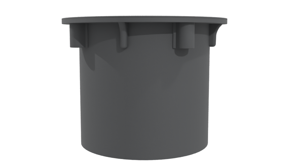 Industrial-Style Round Storage Container 3D Model - Professional 3D Model Render 4