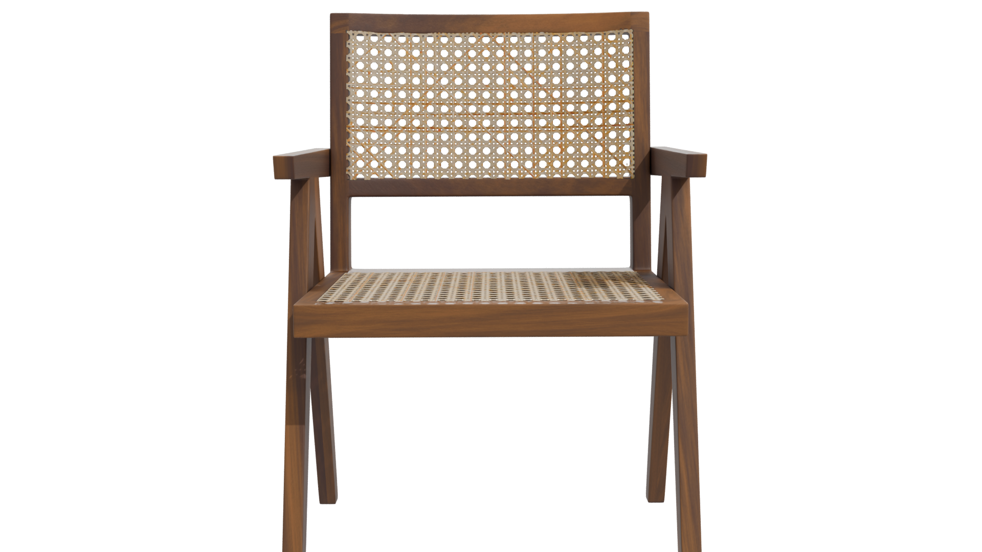 Stylish Wooden Armchair 3D Model - Professional 3D Model Render 11