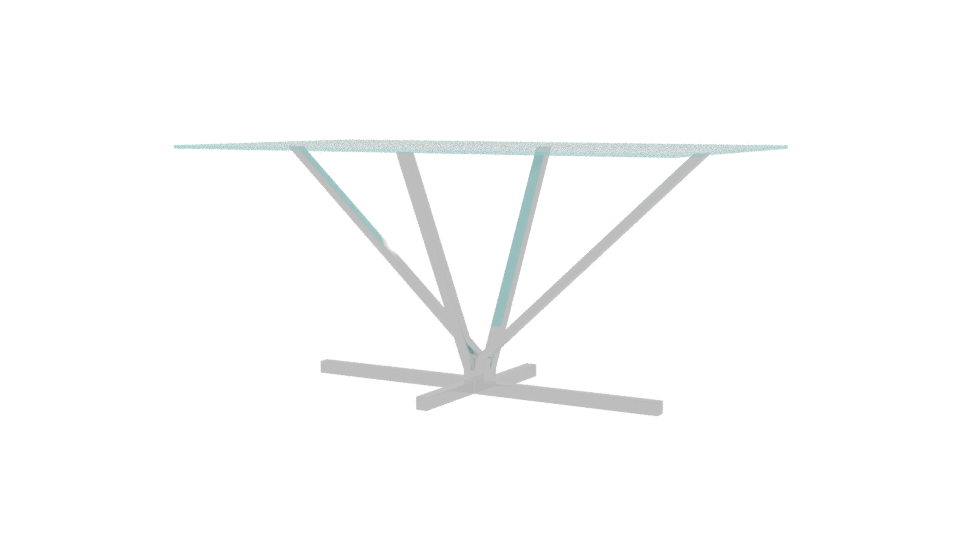 Stylish Modern Glass Table 3D - Professional 3D Model Render 12