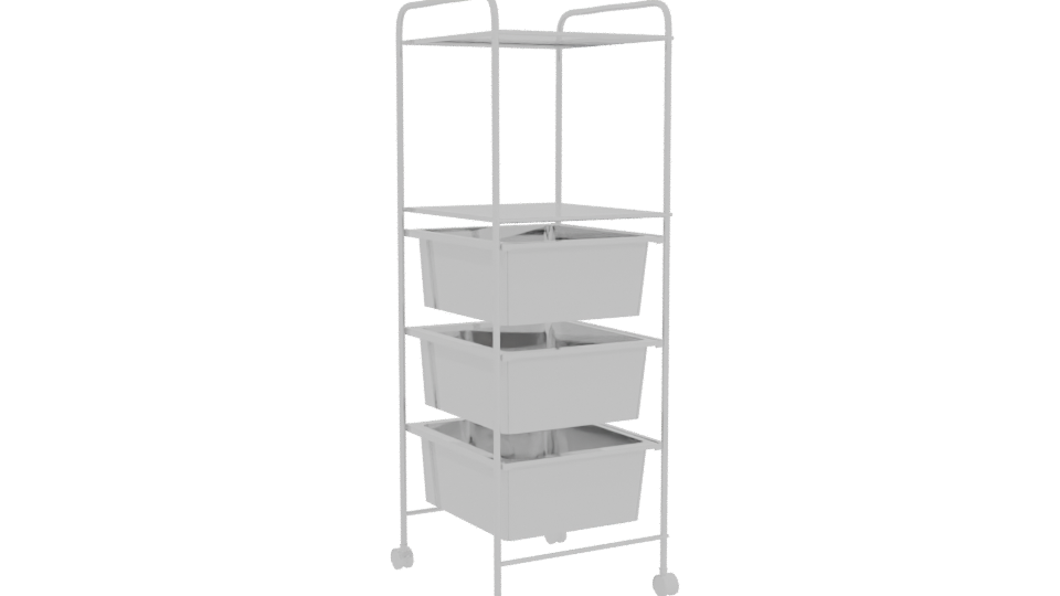 Colorful Storage Shelf Model 3D - Professional 3D Model Render 4