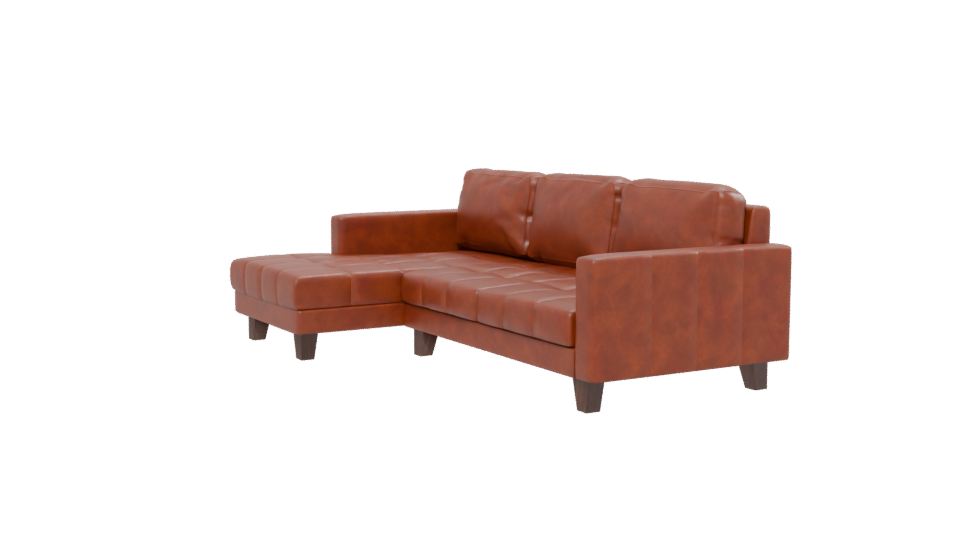 Stylish Modern Leather Sectional Sofa 3D Model - Professional 3D Model Render 13