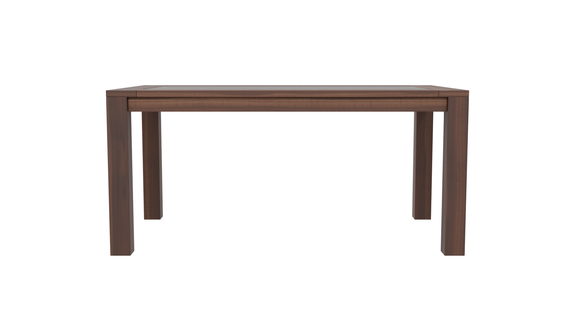 Elegant Glass-Top Wooden Table - Professional 3D Model Render 5