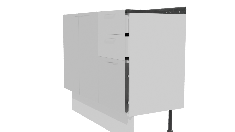 Stylish Modern Kitchen Cabinet 3D - Professional 3D Model Render 13