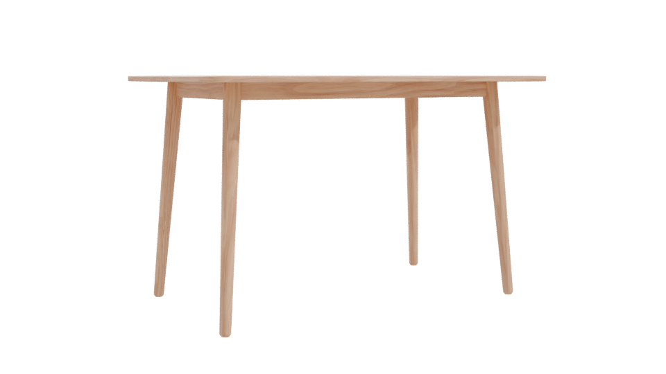 Minimalist Wooden Dining Table 3D - Professional 3D Model Render 10
