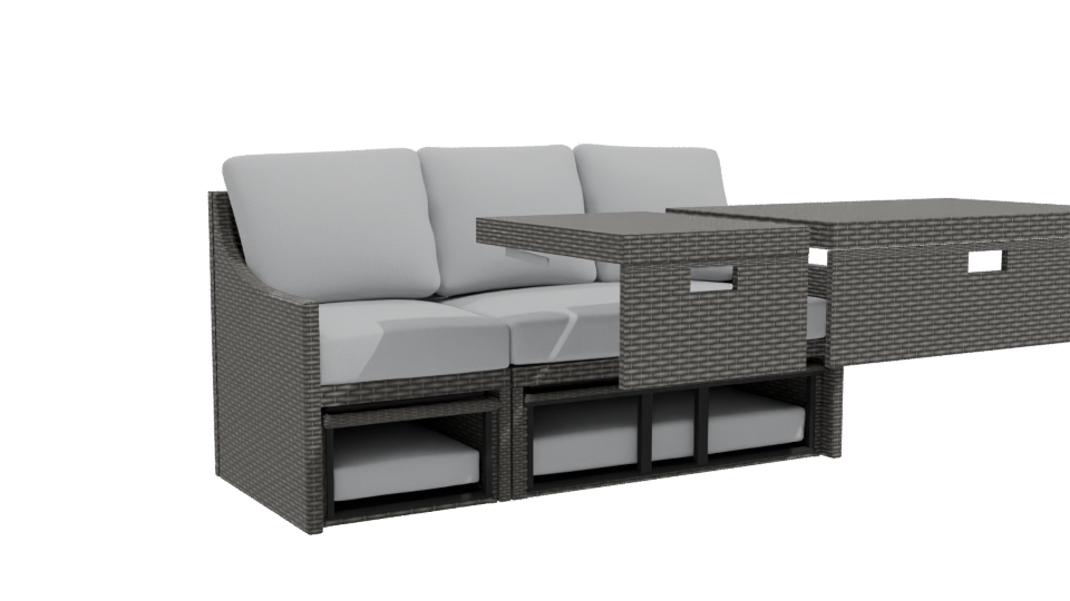 Contemporary Outdoor Sofa Set 3D - Professional 3D Model Render 10