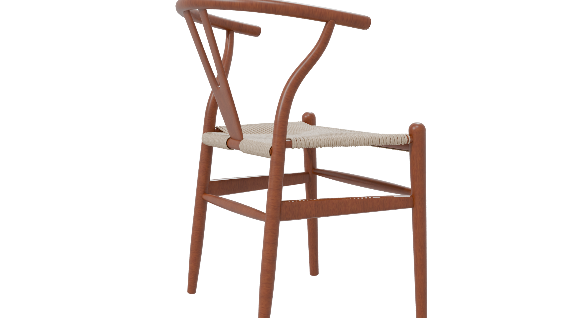 Stylish Wooden Dining Chair Model - Professional 3D Model Render 7