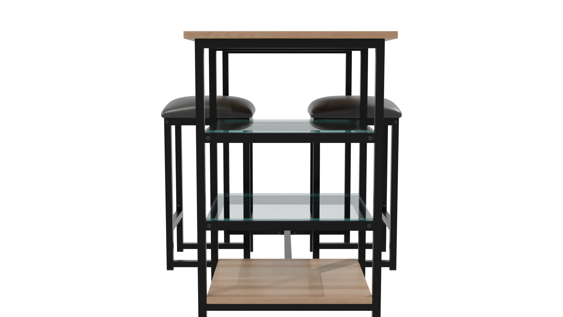 Contemporary Bar Table Set 3D - Professional 3D Model Render 8