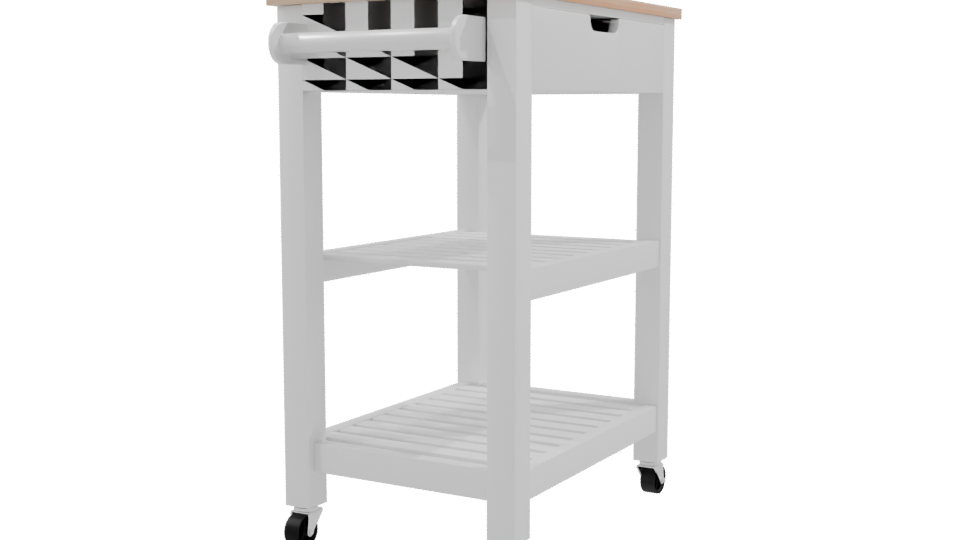 Stylish Kitchen Cart 3D Model - Professional 3D Model Render 9