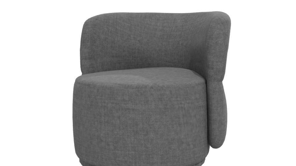 Contemporary Fabric Accent Chair 3D Model - Professional 3D Model Render 12