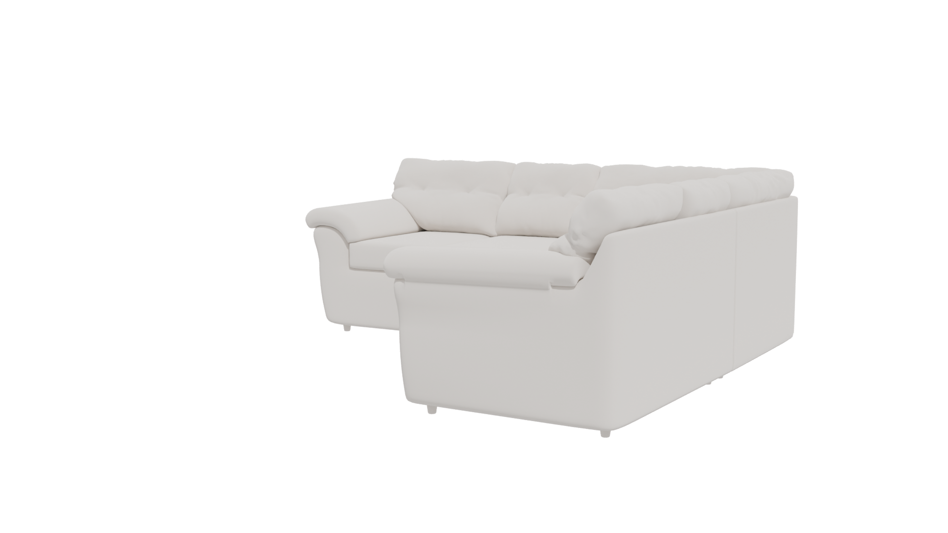 Stylish L-Shaped Sofa 3D Model - Professional 3D Model Render 4