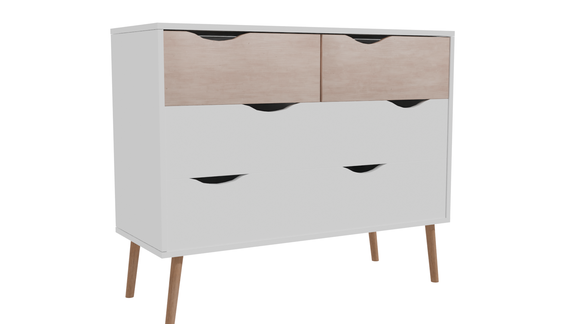 Stylish Modern Dresser with Wooden Accents 3D Model - Professional 3D Model Render 10