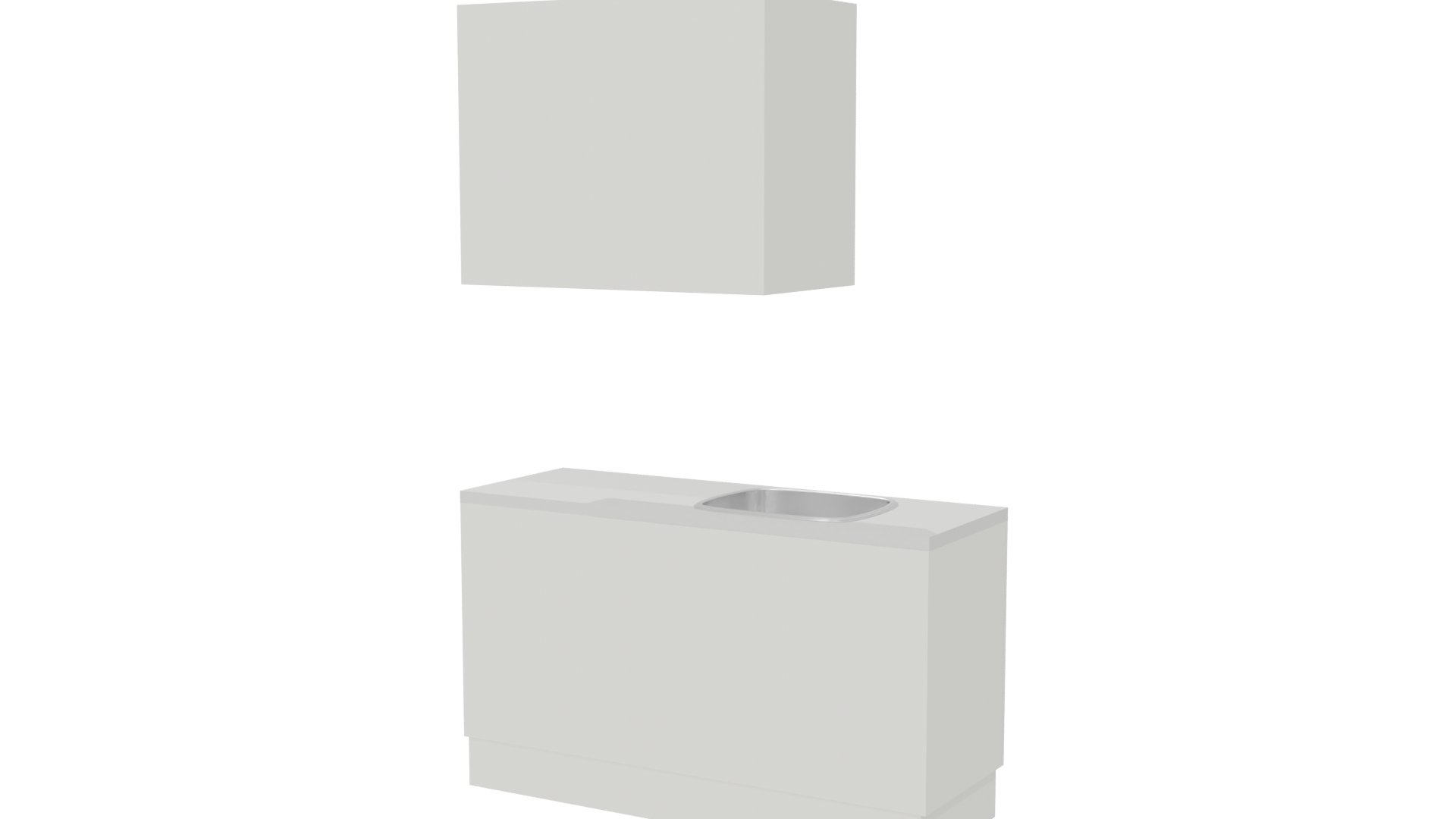 Modern Kitchen Sink Cabinet 3D - Professional 3D Model Render 6