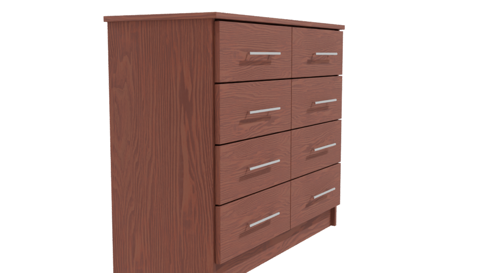 Contemporary Wooden Dresser 3D Model - Professional 3D Model Render 9