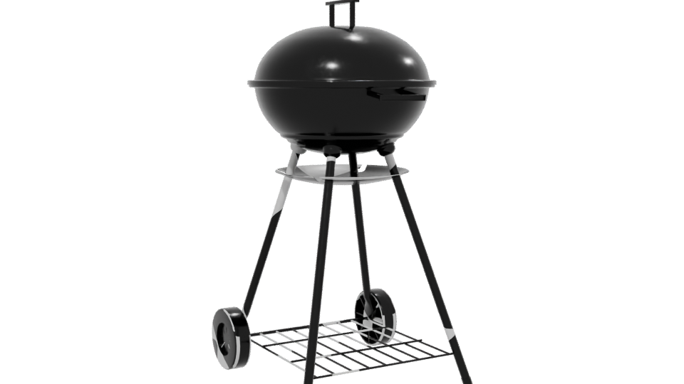 Stylish Outdoor Charcoal Grill 3D - Professional 3D Model Render 13
