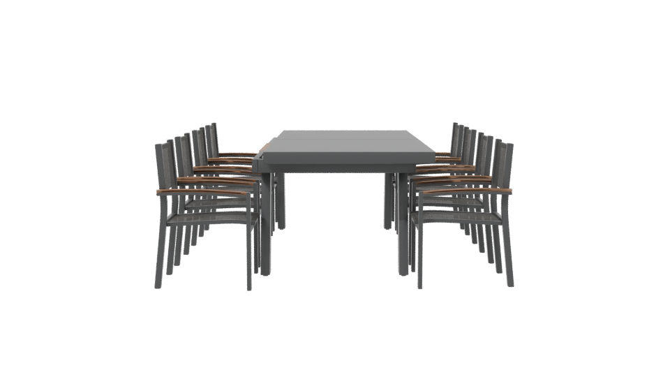 Elegant Outdoor Dining Set 3D - Professional 3D Model Render 2
