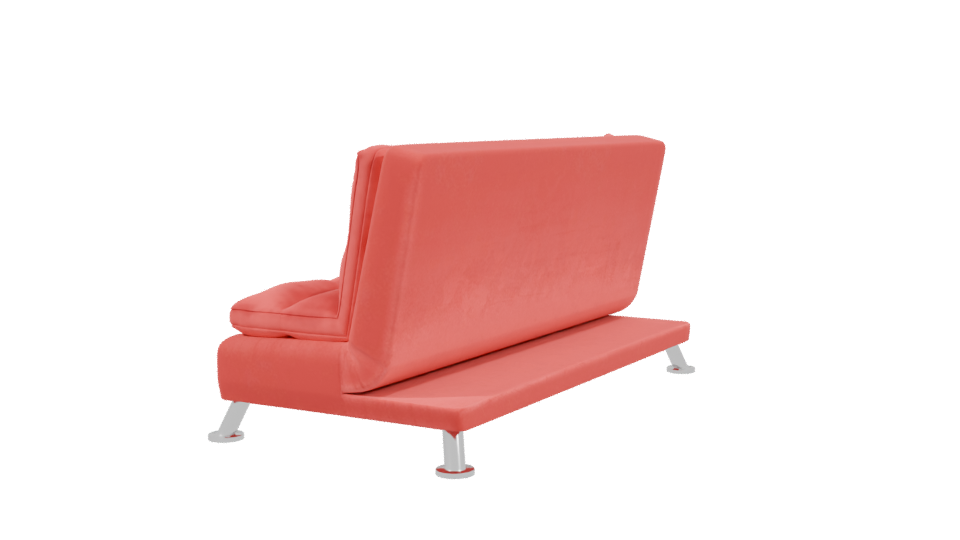 Stylish Red Sofa Chair 3D - Professional 3D Model Render 3