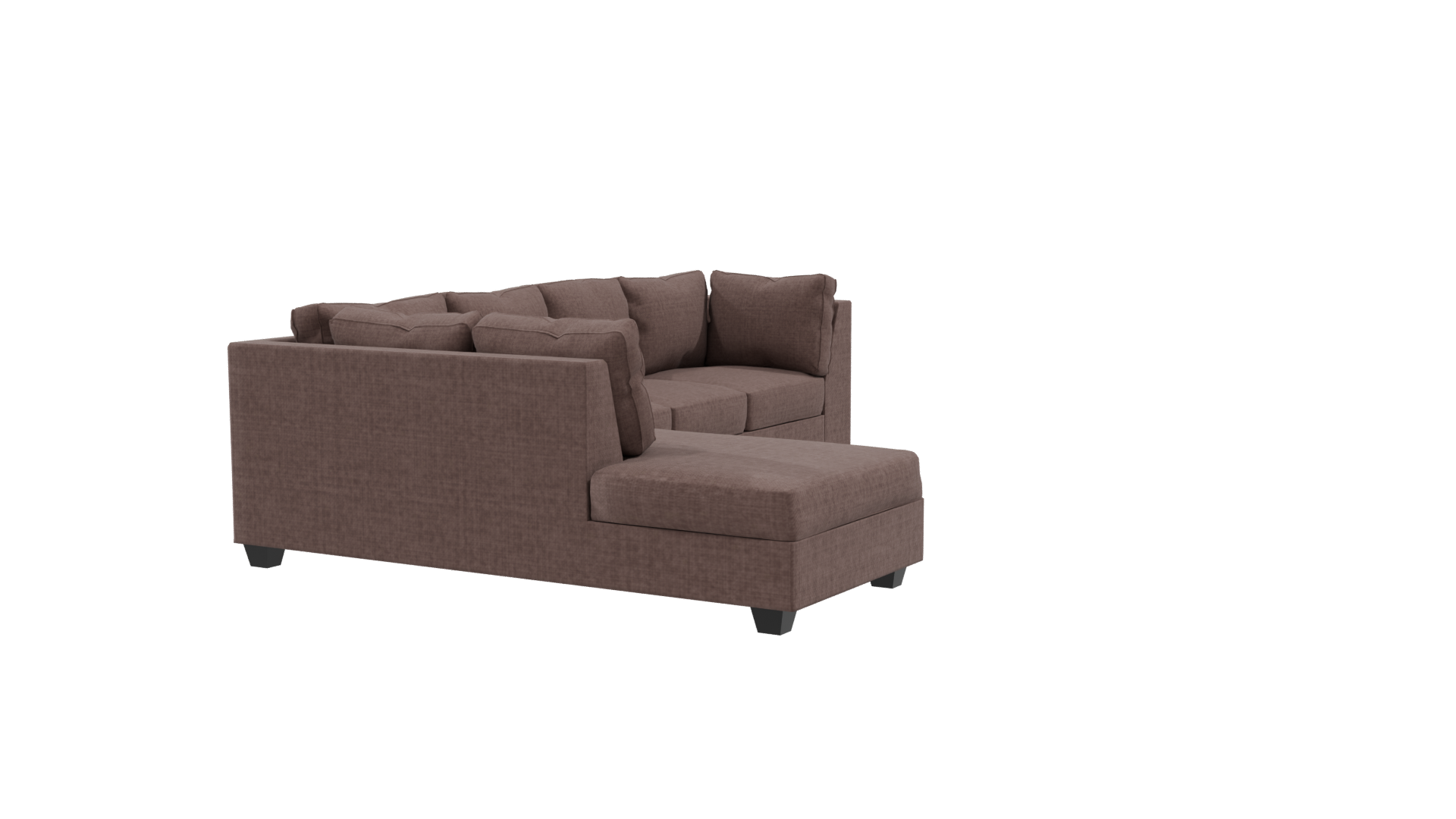 Contemporary L-Shaped Fabric Sofa 3D Model - Professional 3D Model Render 9