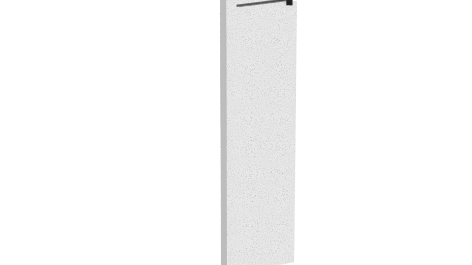 Vertical Rectangular Storage Cabinet 3D Model - Professional 3D Model Render 10