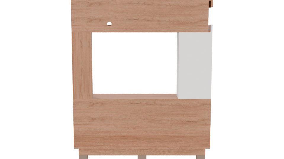 Contemporary Wood TV Stand Model - Professional 3D Model Render 5