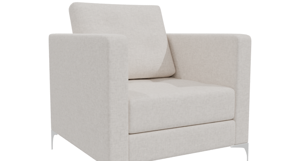 Minimalist Fabric Armchair 3D - Professional 3D Model Render 10