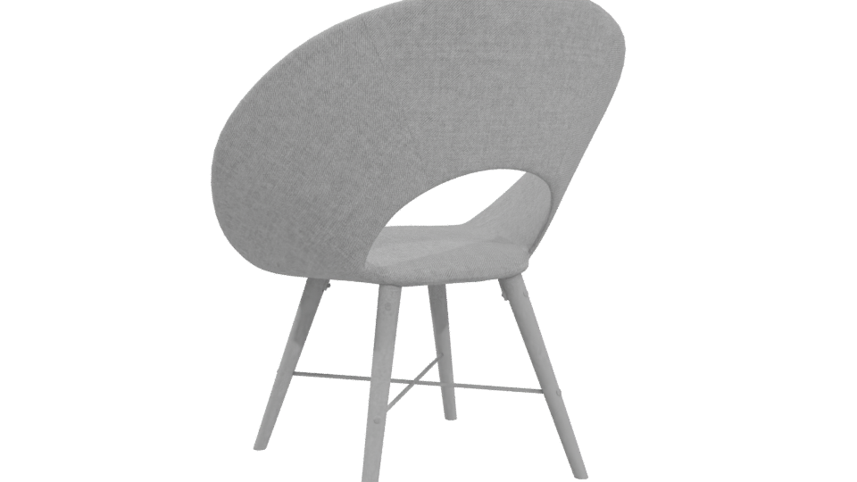 Contemporary Fabric Armchair 3D - Professional 3D Model Render 4