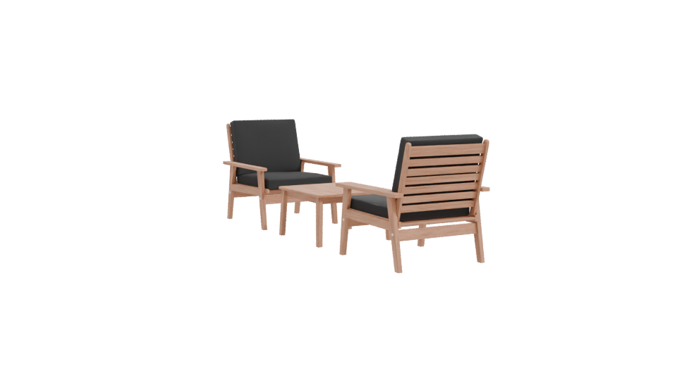 Contemporary Outdoor Lounge Chair 3D Model - Professional 3D Model Render 10