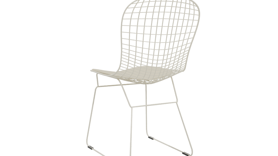 Stylish Wireframe Dining Chair 3D - Professional 3D Model Render 4