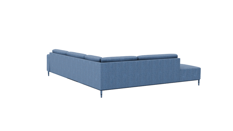 Contemporary L-Shaped Fabric Sofa 3D Model - Professional 3D Model Render 7