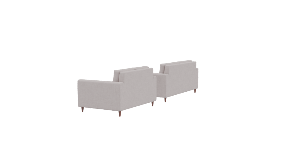 Elegant Minimalist Sofa Set 3D - Professional 3D Model Render 3