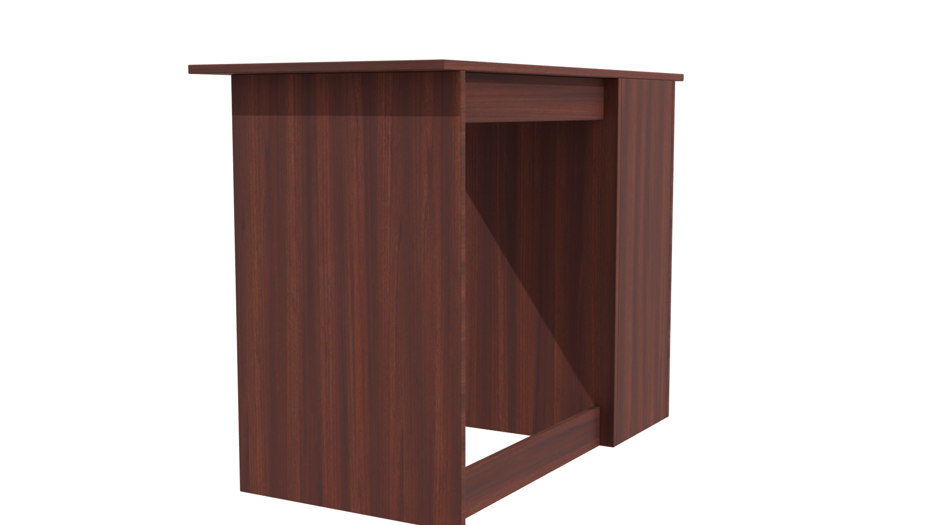 Modern Wooden Office Desk 3D - Professional 3D Model Render 12