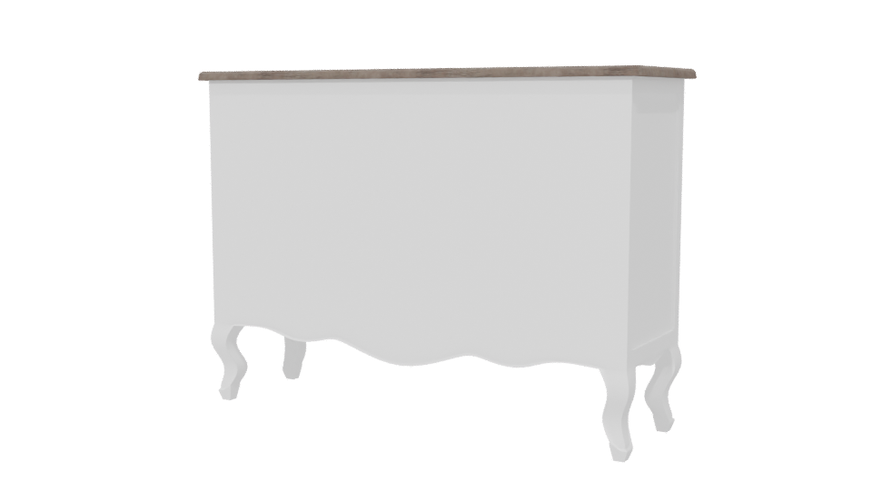 Chic Vintage Sideboard with Intricate Detailing - Professional 3D Model Render 6