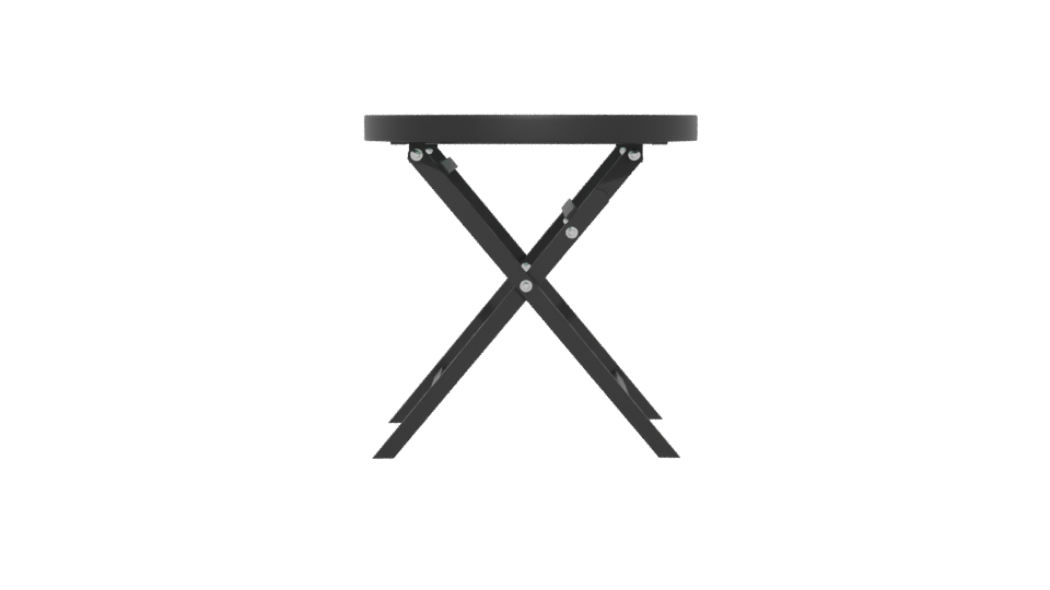 Folding Black Accent Table Model - Professional 3D Model Render 5