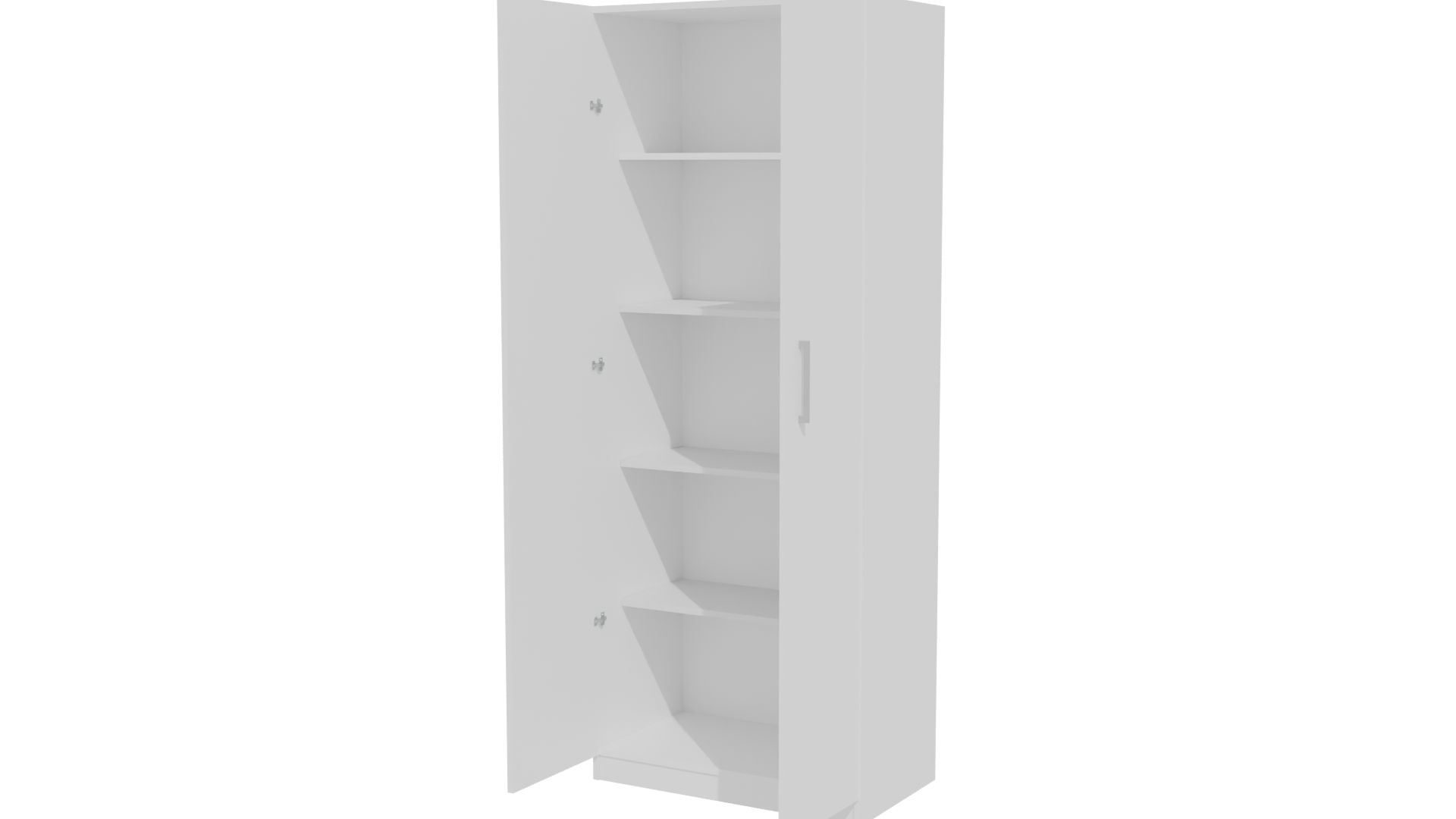 Minimalist Tall Storage Cabinet 3D - Professional 3D Model Render 12