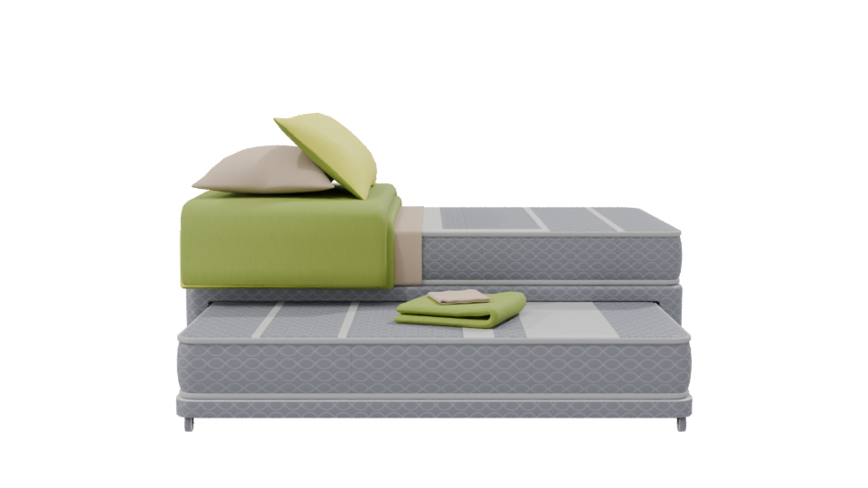 Stylish Double Bed Model - Professional 3D Model Render 8