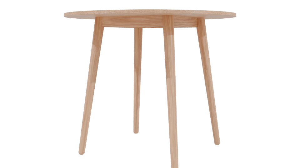 Stylish Wooden Dining Table 3D - Professional 3D Model Render 3