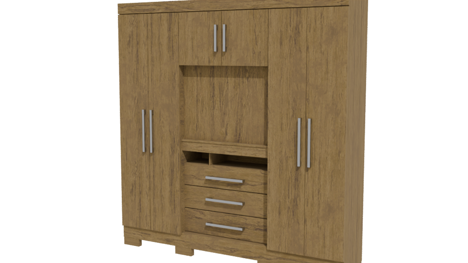 Stylish Wooden Cabinet 3D Model - Professional 3D Model Render 12