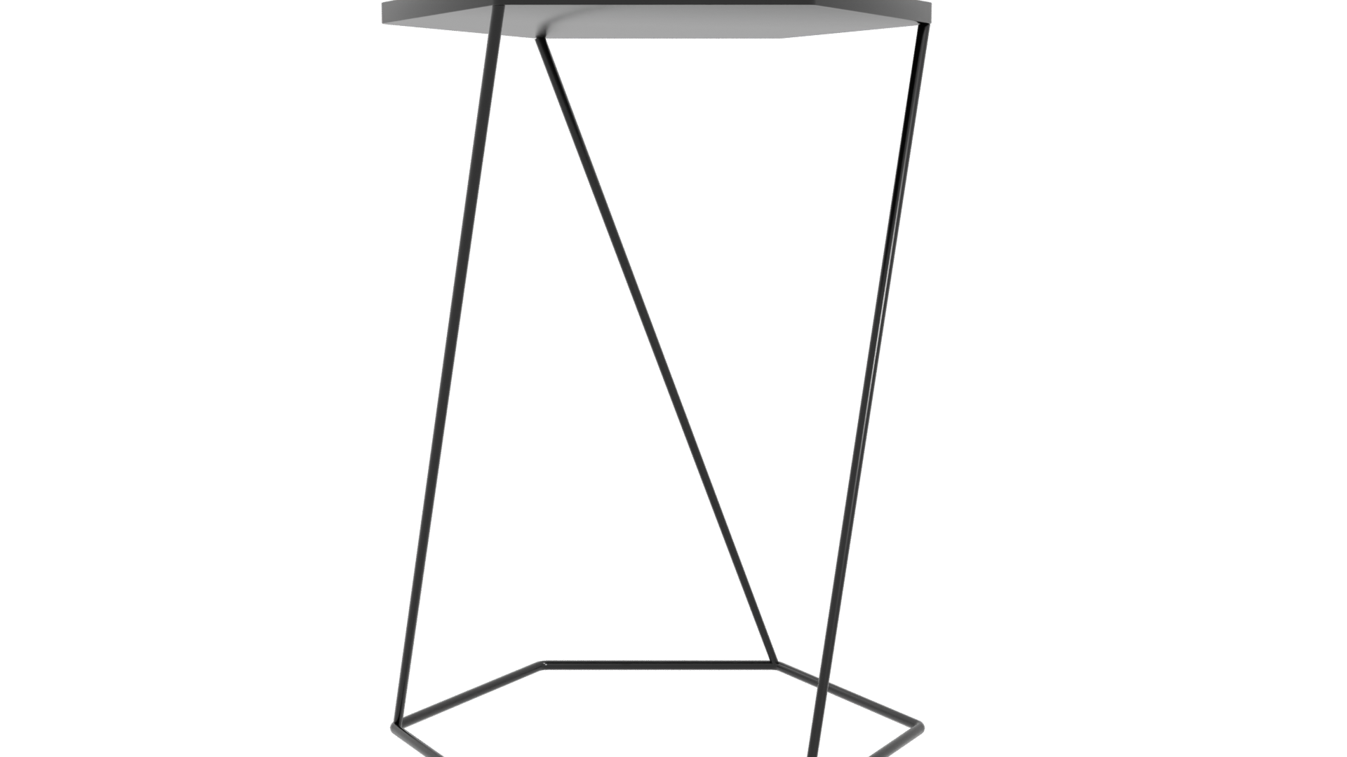 Minimalist Metal Side Table 3D - Professional 3D Model Render 4